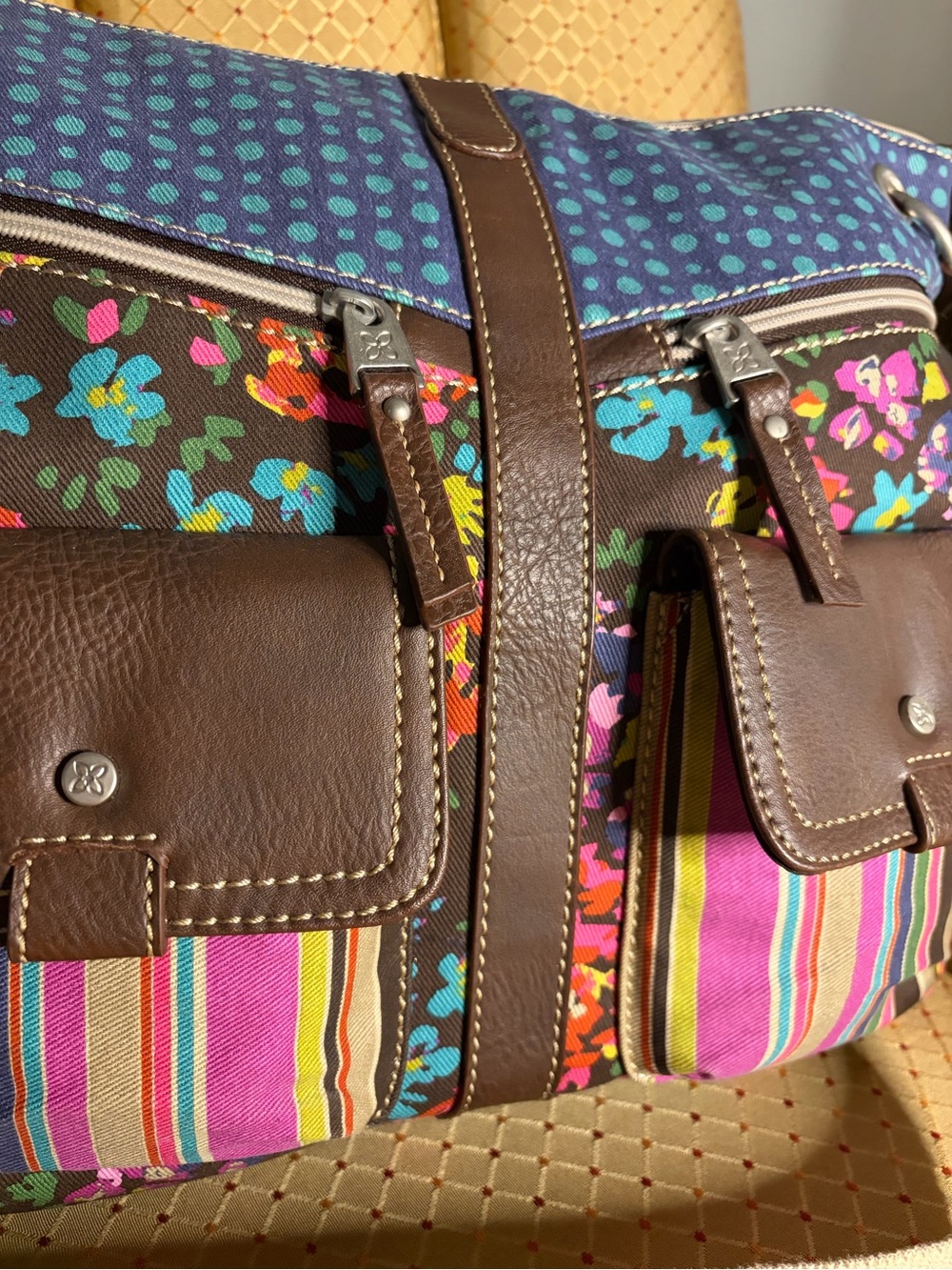 Relic Multicolor Stripe & Floral Crossbody Bag